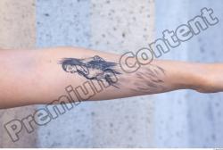 Forearm Woman Tattoo Casual Average Street photo references